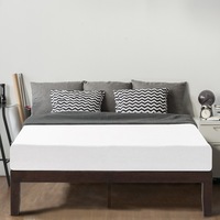 Zinus Mark Solid Wood Dark Brown Bed Frame