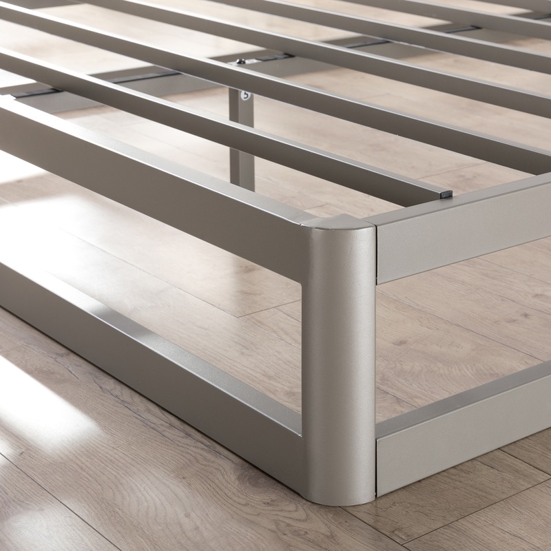 Buy Zinus Metal Bed Frame Gun Metal Bed Base (Double, Queen) MyDeal