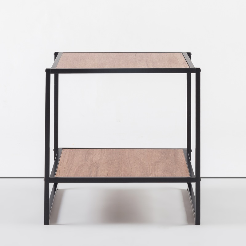 Buy Zinus Bedside Tables Lounge Sidetable Set of 2 Natural Pine Black