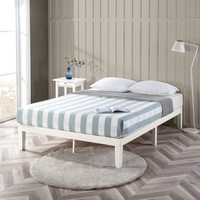 Zinus Moiz White Timber Wood Bed Frame