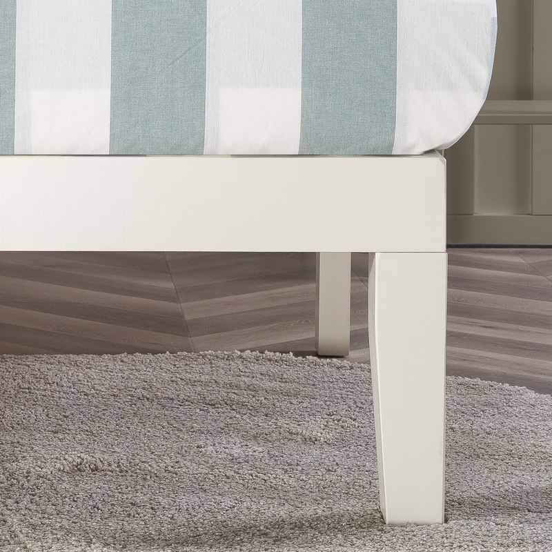 Buy Zinus Moiz White Timber Wood Bed Frame Double, Queen, King Single