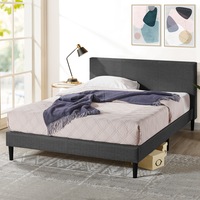 Zinus Bed Frame Fabric Upholstered Dark Grey