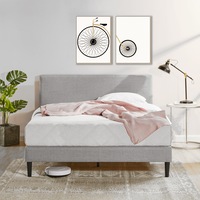 Zinus Fabric Bed Frame Upholstered Light Grey