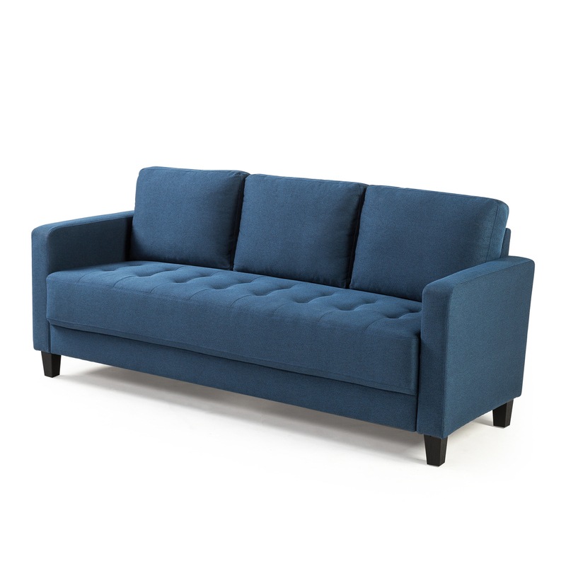 Zinus Sunny Modern Sofa Couch 3 Seater Blue Weave Buy Sofas