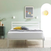 Zinus Mia White Metal Platform Bed Frame