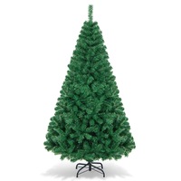 Costway 1.8M Lush PVC Christmas Tree Xmas Decoration Party Holiday Home Decor Gift Green