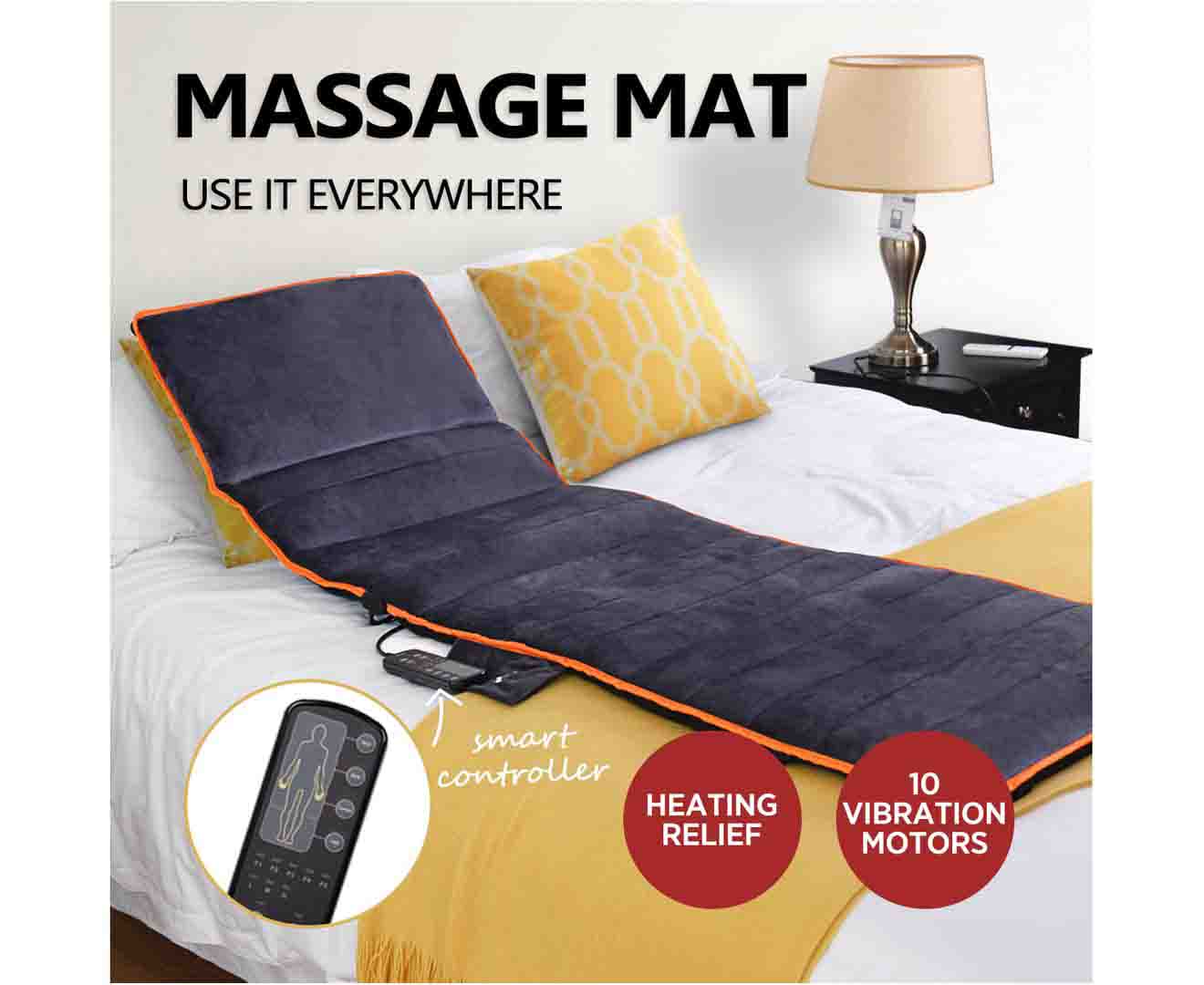 Buy NAIPO Massage Seat Back Neck Massager Shiatsu Cushion Chair Heat  Vibration - MyDeal