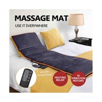 Costway 10 Motor Vibration Massage Mat Full Body Back Massage Pad Heat Relief Cushion