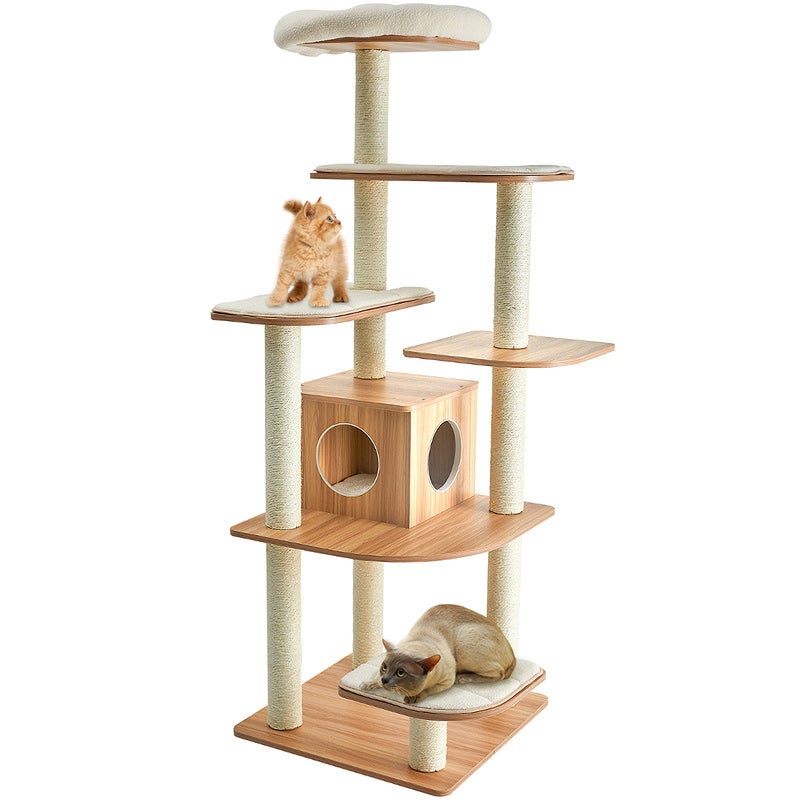 KATEA Cat Scratcher Toys, Natural Sisal Rope, Scratching Post Tree