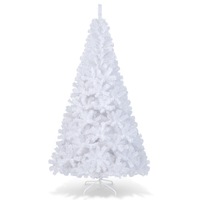 Costway 2.1M Christmas Tree Snowy White Xmas Home Decoration