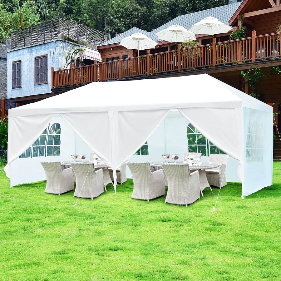 3x6M Outdoor Gazebo Wedding Marquee Party Event Tent Canopy Camping BBQ Shelter With 6 Side Walls and Carry Bag