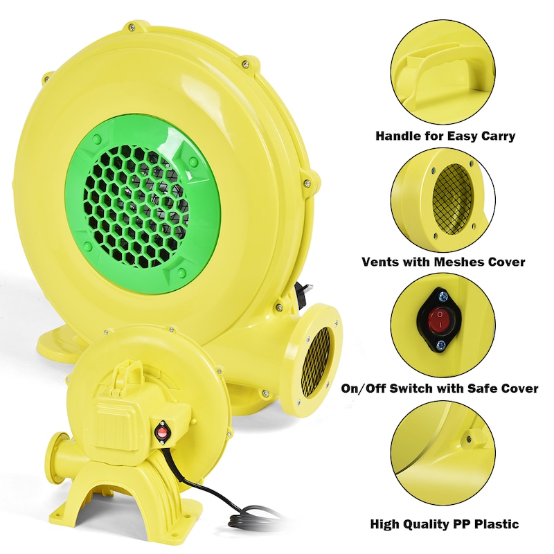 450W Electric Air Blower Fan Pump for Inflatables Water Slide, Bouncer House, Jumping Castles