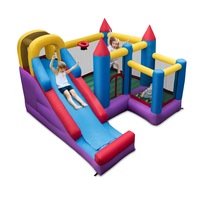 Costway 6-in-1 Inflatable Jumping Castle Bouncer Play House Indoor Outdoor Trampoline Toy w/Slide Birthday Xmas Gift(No Blower)