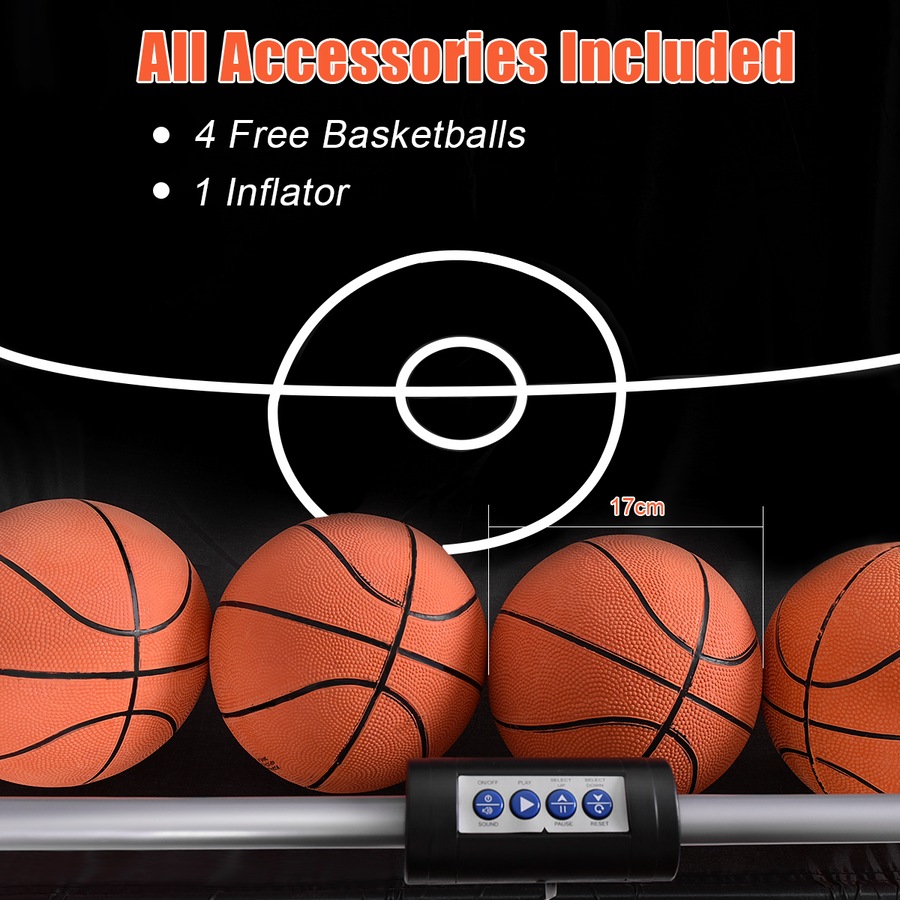 Costway Arcade Basketball Game 2-Player Basketball System Electronic Scoring Sports Indoor Exercise