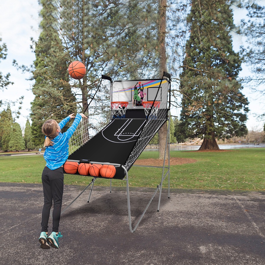 Costway Arcade Basketball Game 2-Player Basketball System Electronic Scoring Sports Indoor Exercise