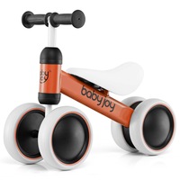 Costway 4 Wheels Balance Bike Walker Ride On Toys Mini No Pedal Push Scooter Gift Orange