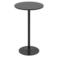 Costway High Bar Table Round Coffee Side Table Pub Dining Table Counter Patio Bistro Black