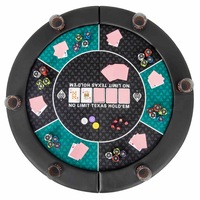 Costway 1.2m 6-Player Folding Poker Table Top Card Board Gaming Tabletop for Party Green