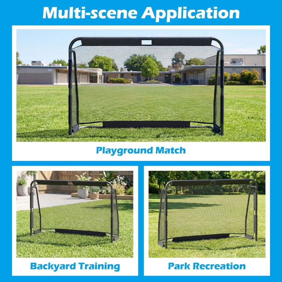 Costway 1.82x1.2m Soccer Goal Football Net Set w/PE Netting & Metal Frame Backyard Training Outdoor Sports