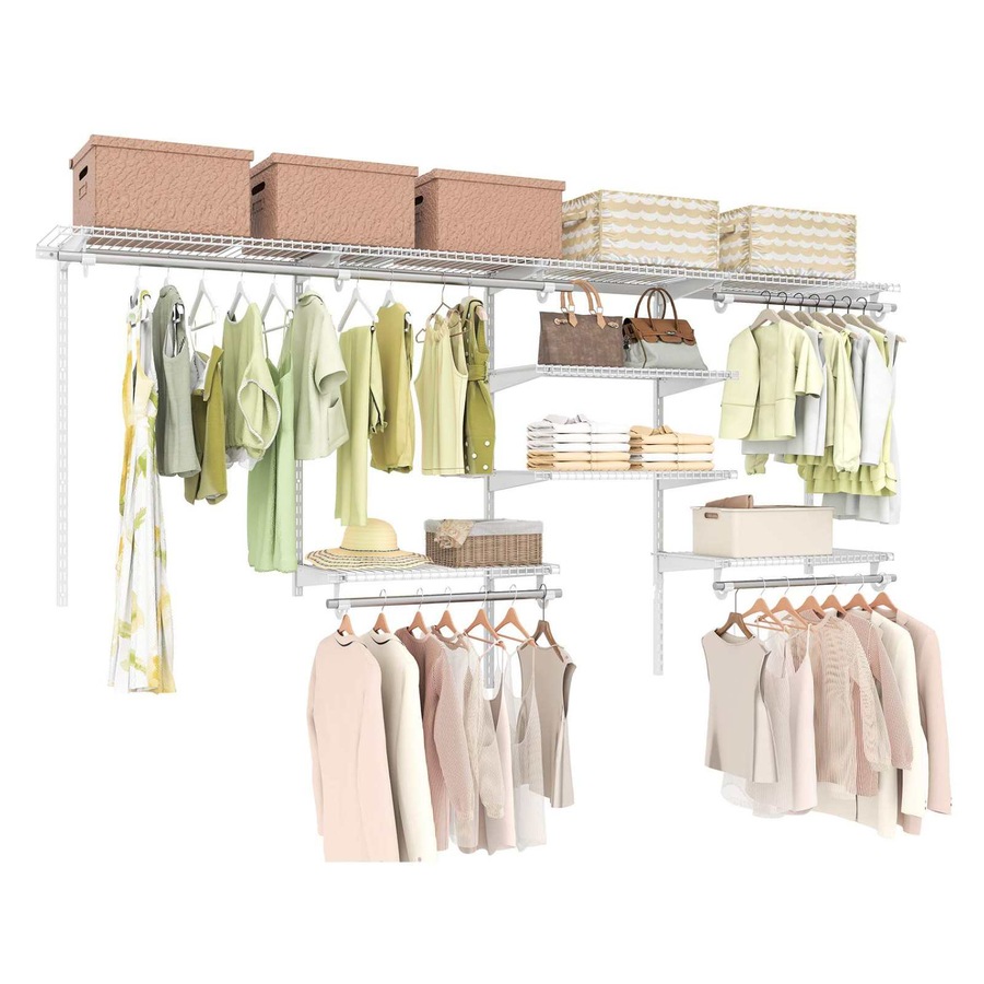 Buy Costway 122-244cm Clothes Rack Closet Organizer DIY Wardrobe Kit ...