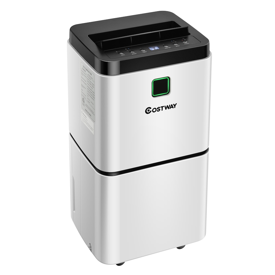 Costway 12L/Day Portable Dehumidifier Mobile Moisture Absorber Machine 3 Modes/Auto Shut-off/Timer Home Office