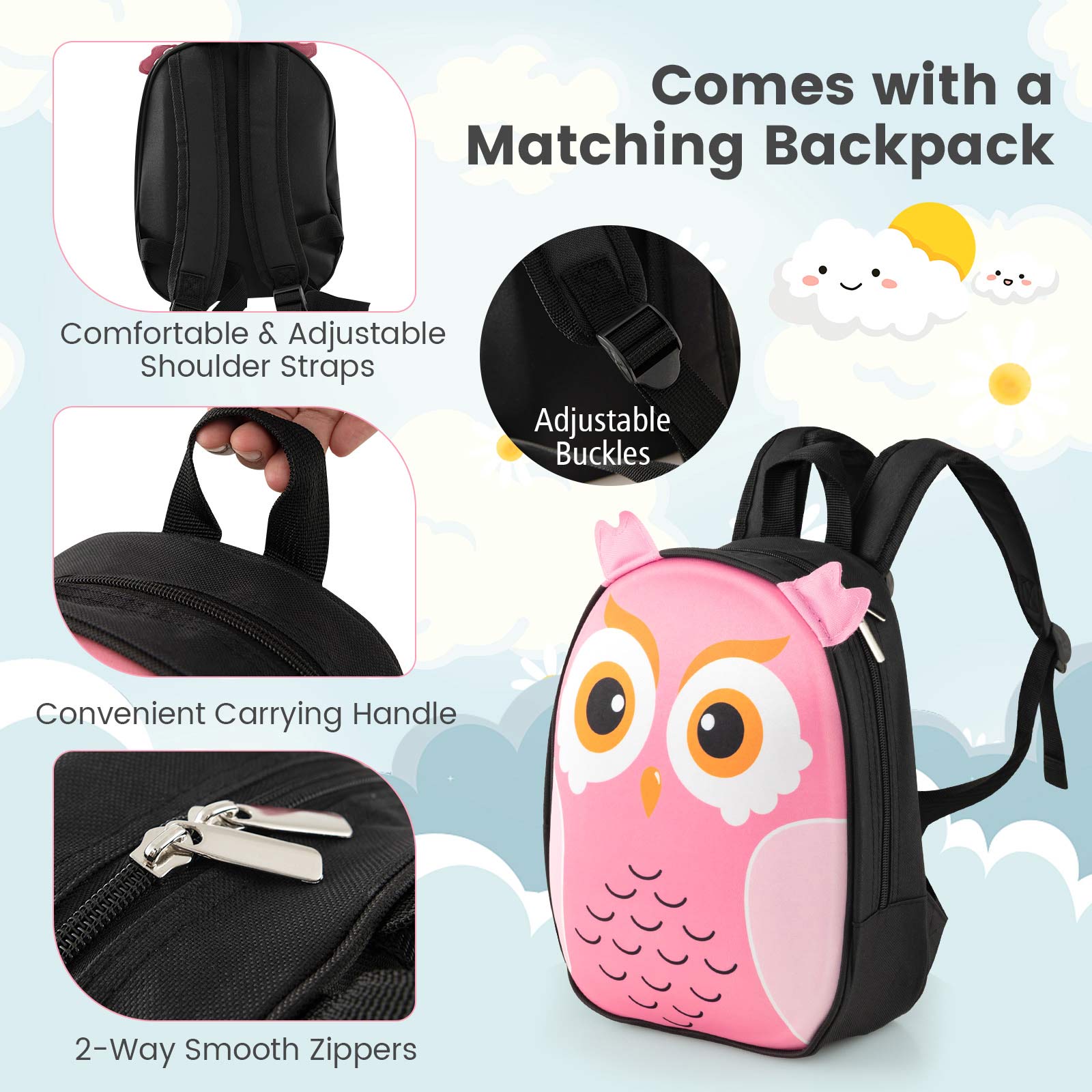 Owl luggage set hot sale