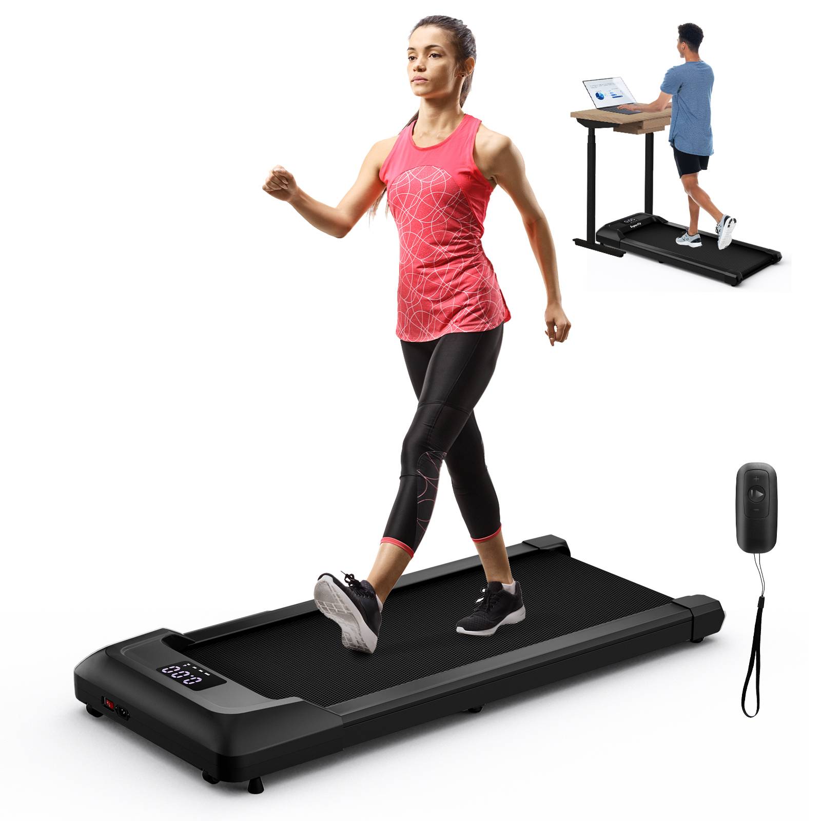 Costway 2.25HP Walking Machine Electric Treadmill Running w/LED Display&Remote Control Home Gym