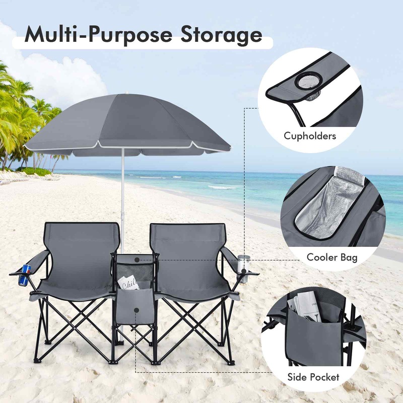 Buy Costway 2Seater Portable Camping Chair Double Outdoor Chair w