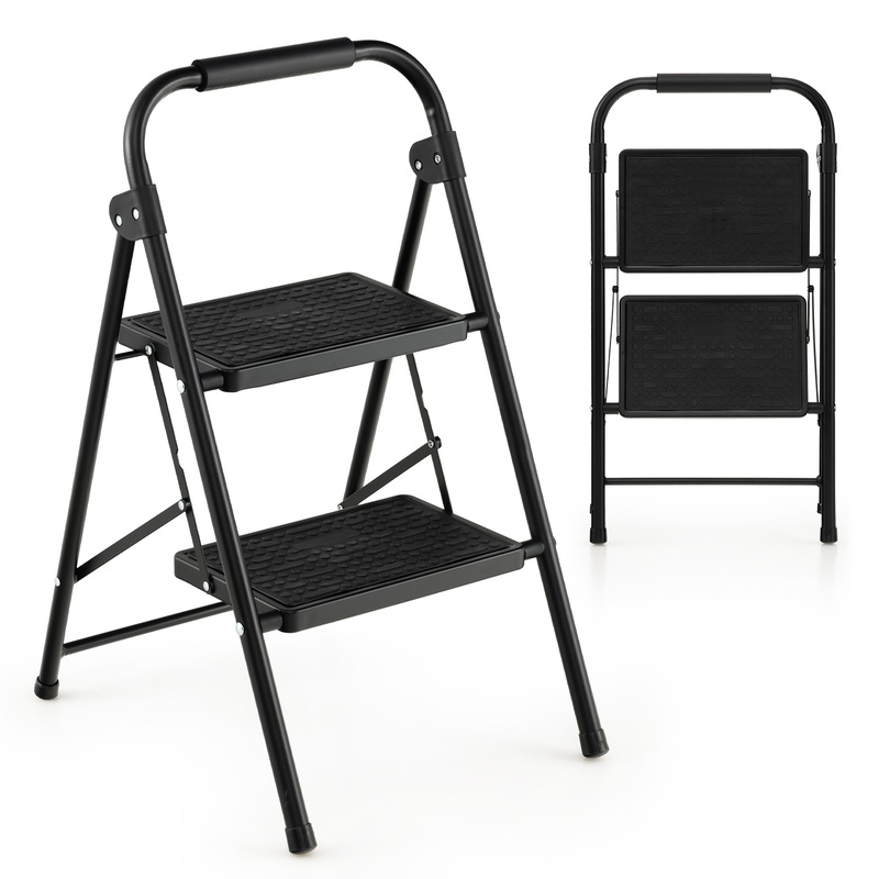 Buy Costway 2Step Folding Ladder Portable Stool Ladders Metal Heavy