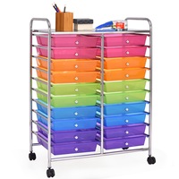 Costway 6-Tier Rolling Storage Trolley Home/Office Organiser Paper Filing Cabinet Kitchen Bathroom Garage