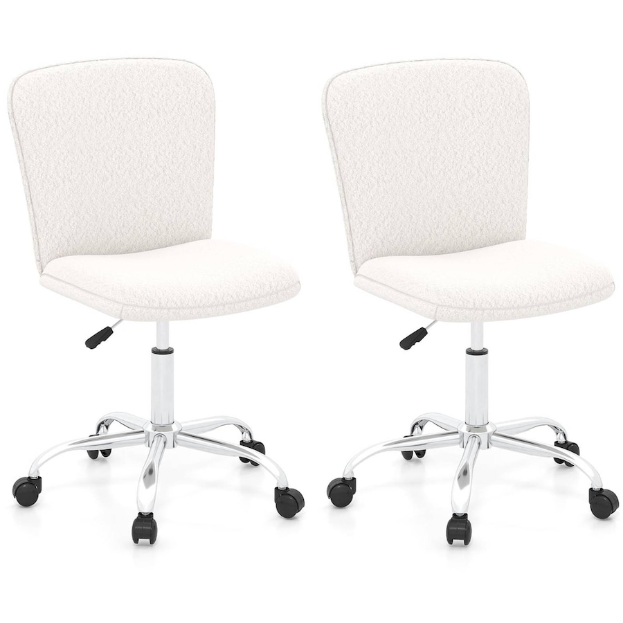 Costway 2PC Height-adjustable Ergonomic Mesh Office Chair Breathable Swivel Computer Desk Chair