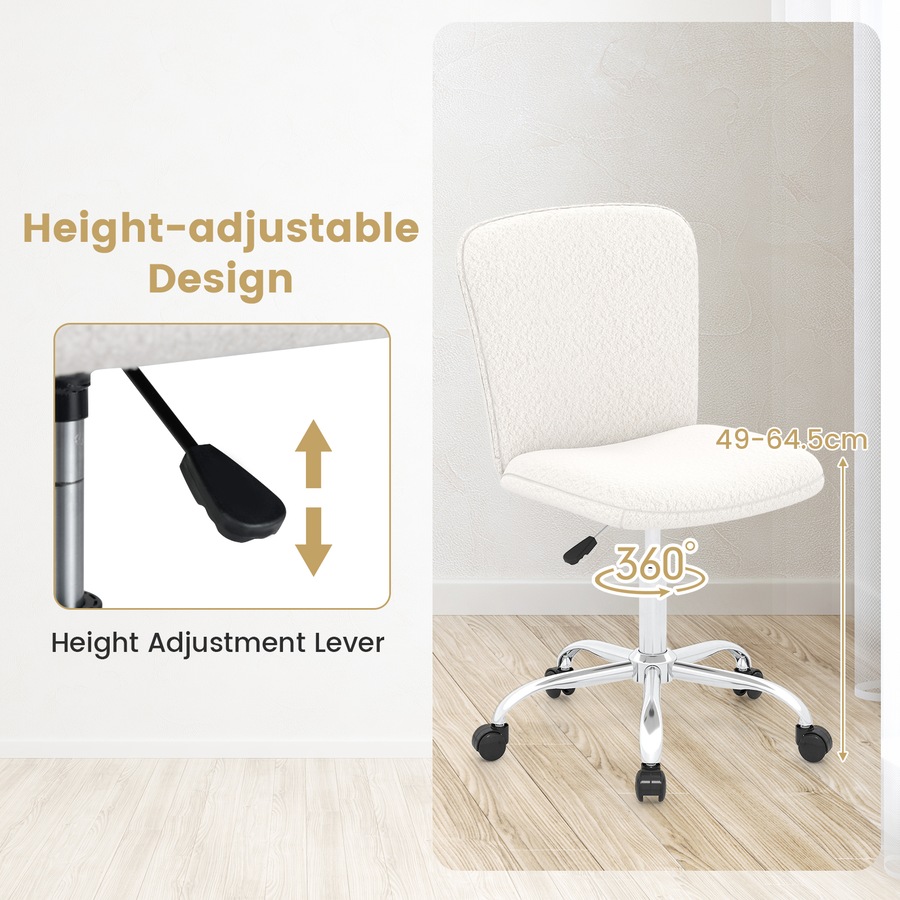 Costway 2PC Height-adjustable Ergonomic Mesh Office Chair Breathable Swivel Computer Desk Chair