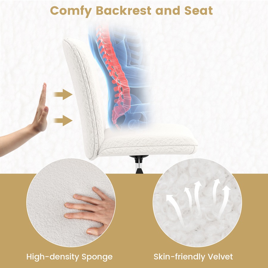 Costway 2PC Height-adjustable Ergonomic Mesh Office Chair Breathable Swivel Computer Desk Chair