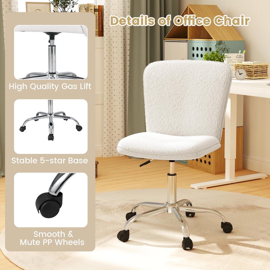 Costway 2PC Height-adjustable Ergonomic Mesh Office Chair Breathable Swivel Computer Desk Chair