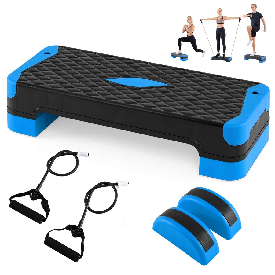 Buy Costway 3-in-1 Aerobic Step Platform Set 300 KG Adjustable Workout ...