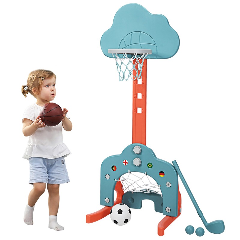 Buy Costway 3in1 Kids Basketball Hoop Set Football Goal Net Adjustable Sports Activity Center