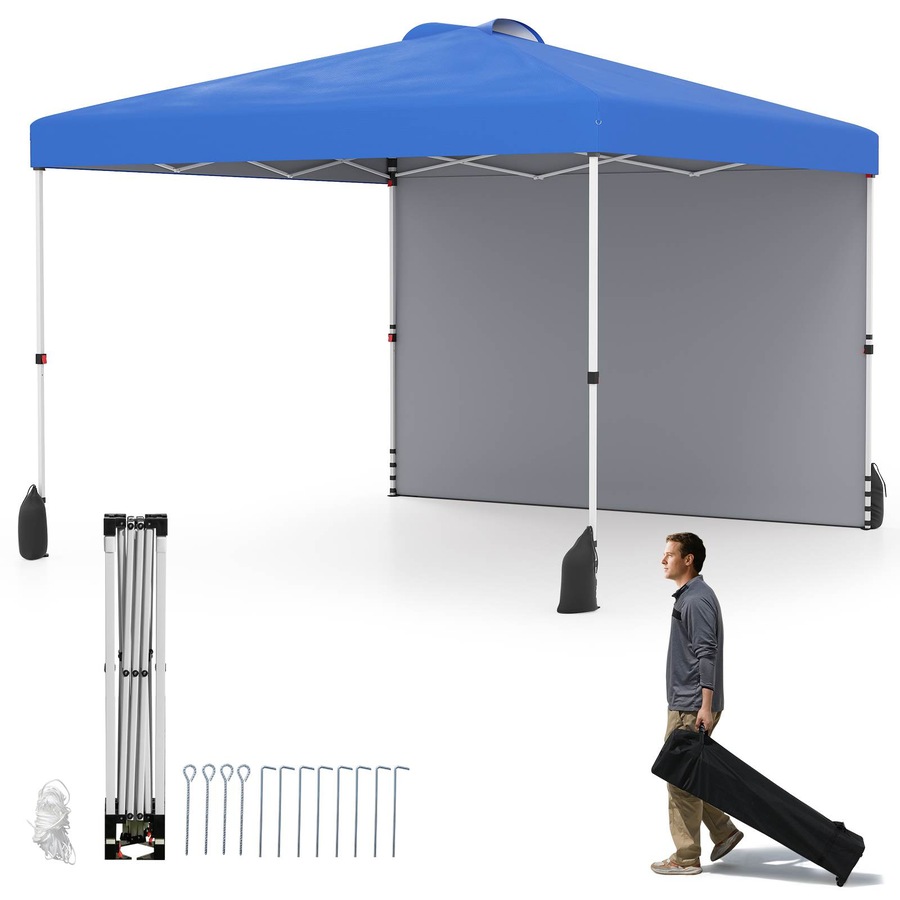 Buy Costway 3 x 3 m Pop up Canopy Tent w/Wheeled Bag Portable Foldable ...