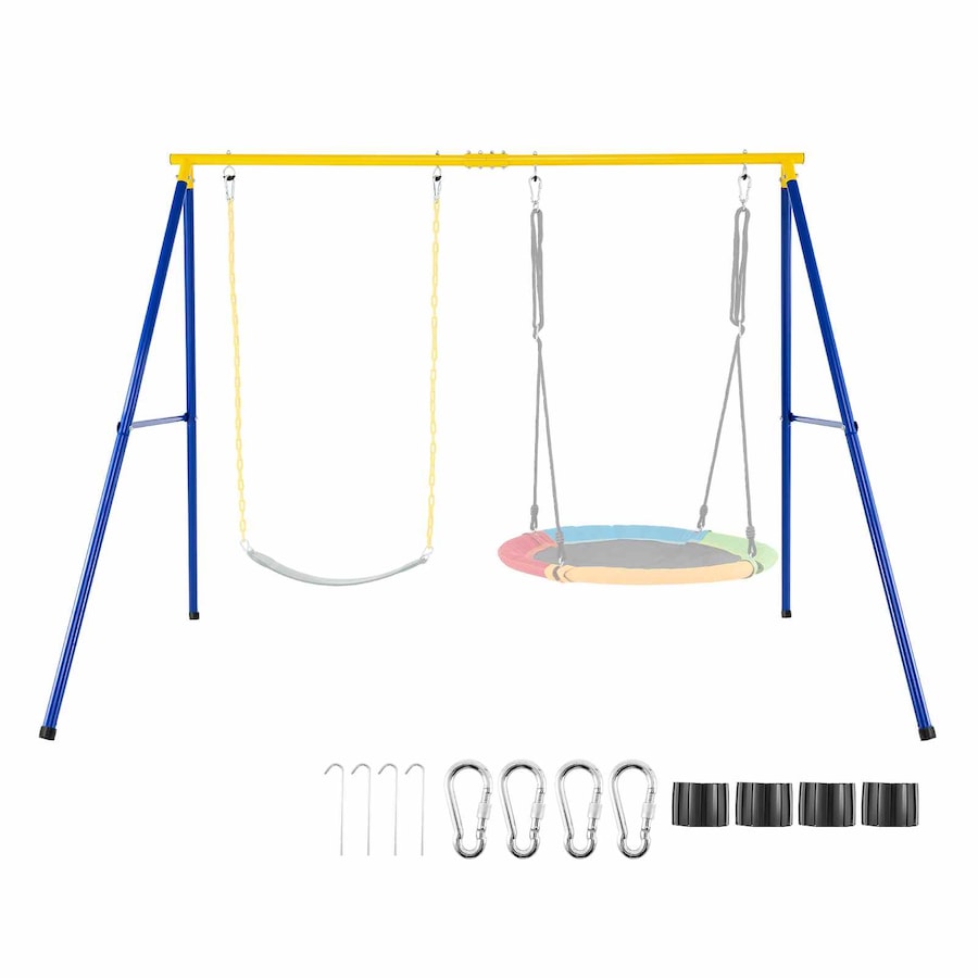 Costway 300kg Saucer Tree Swing Set Extra-Large 2 Seat Outdoor Heavy-duty Swing Hammock Chair Garden Backyard Playset