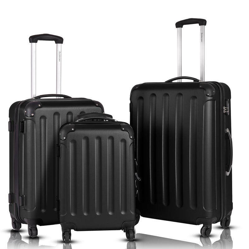 Buy SALE Costway 3 Piece Luggage Sets Suitcase TSA Travel Hard Case ...