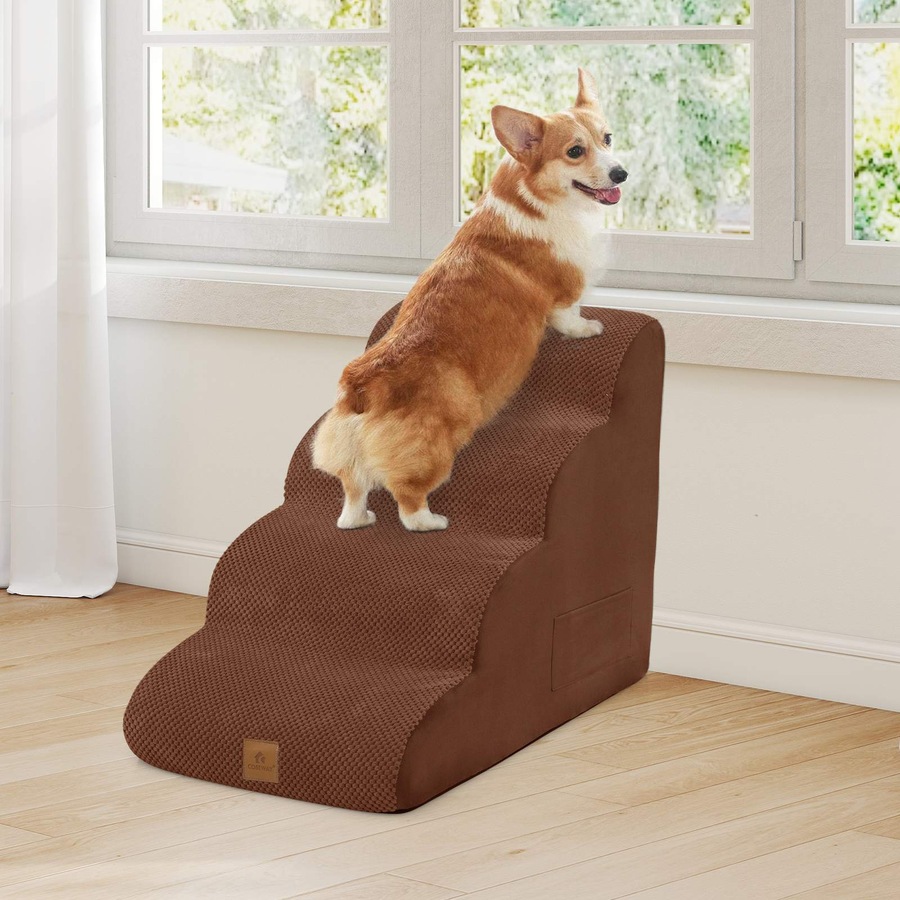 Buy Costway 4-Tier Pet Ramp Dog Steps Stairs Non-slip Pet Ladder for ...