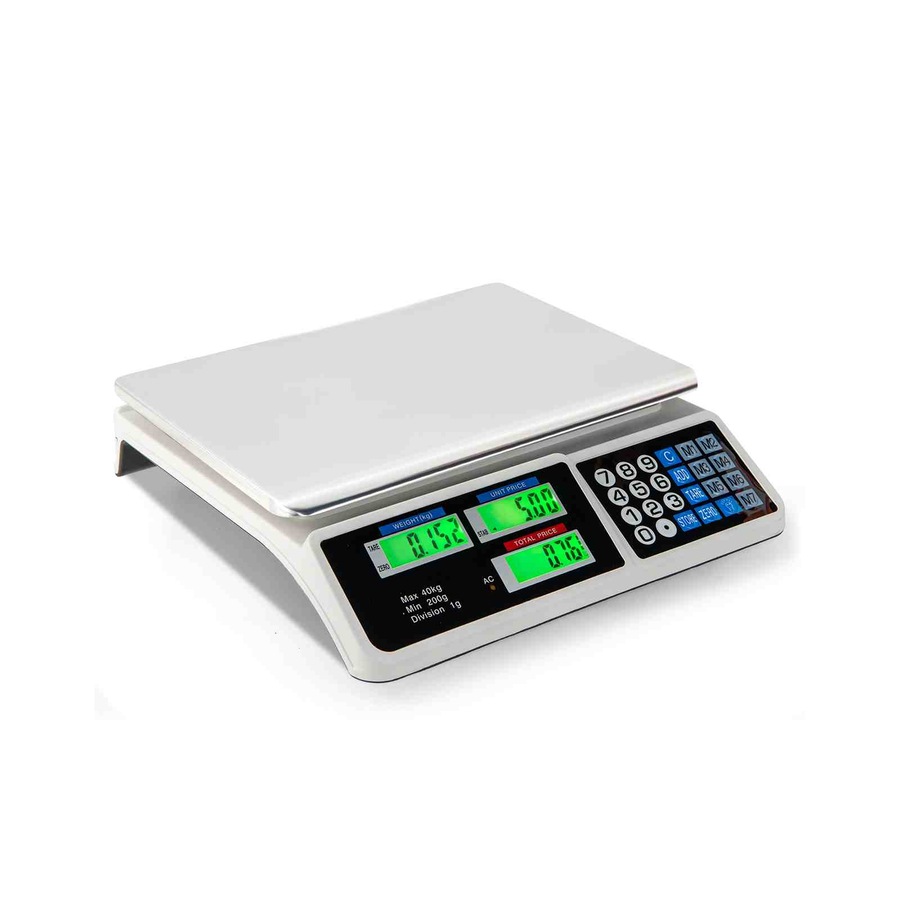 Costway 40kg Kitchen Digital Weight Scale Commercial Electronic Scale w/LCD Display Shop Market Kitchen