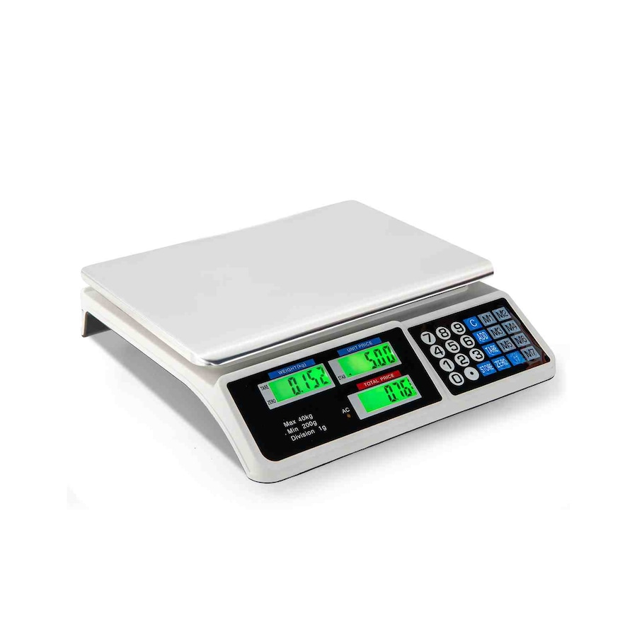 Costway 40kg Kitchen Digital Weight Scale Commercial Electronic Scale w/LCD Display Shop Market Kitchen