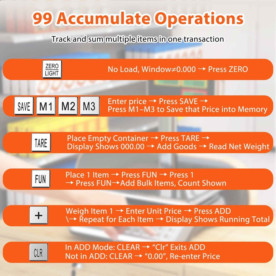 Costway 40kg Price Computing Scale Commercial Food Scale Electronic Digital Weight Scale w/Pole LCD Display Shop Market