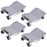 Costway 4x Car Wheels Dolly Heavy Duty Vehicle Dollies Auto Repair Moving Positioning w/Universal Castors 2720kg