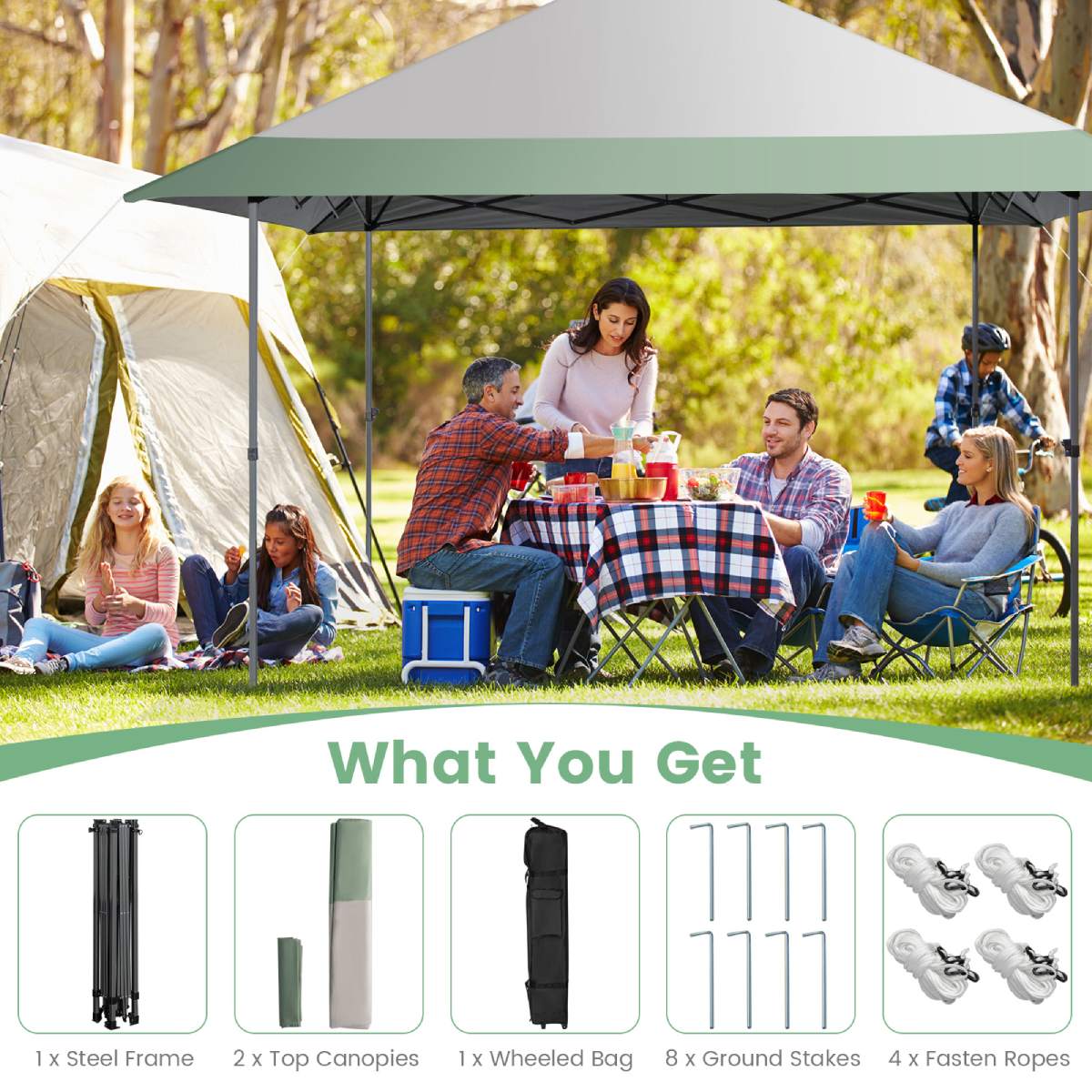 Portable pop outlet up gazebo