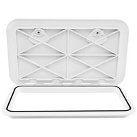 Costway 60.5x35.5cm Boat Hatch Marine Deck Access Hatch Cover w/180°Lid Hinge & Non-Slip Surface All-Weather RV
