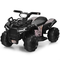 Costway 6V Electric Ride on Car Applicable for Multi Road w/Music Player for 18-36 Months Black