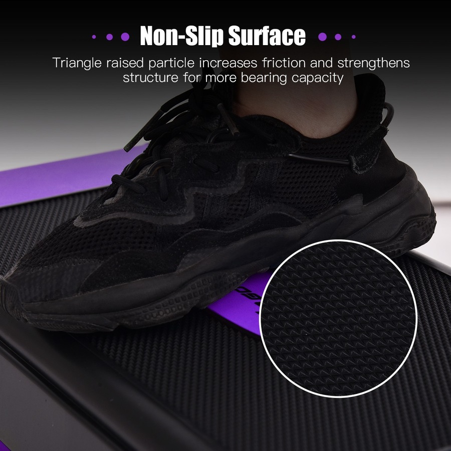 Costway Adjustable Aerobic Stepper Riser Workout Fitness Platform w/Non-slip Foot Pads Home Gym Purple