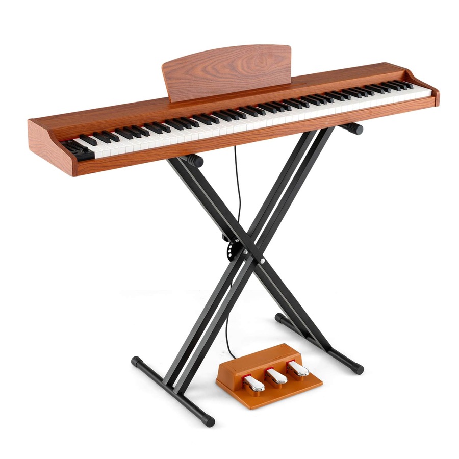 Costway 88 Key Electronic Keyboard Piano Set Semi-weighted Digital Piano w/Adjustable Stand Electric