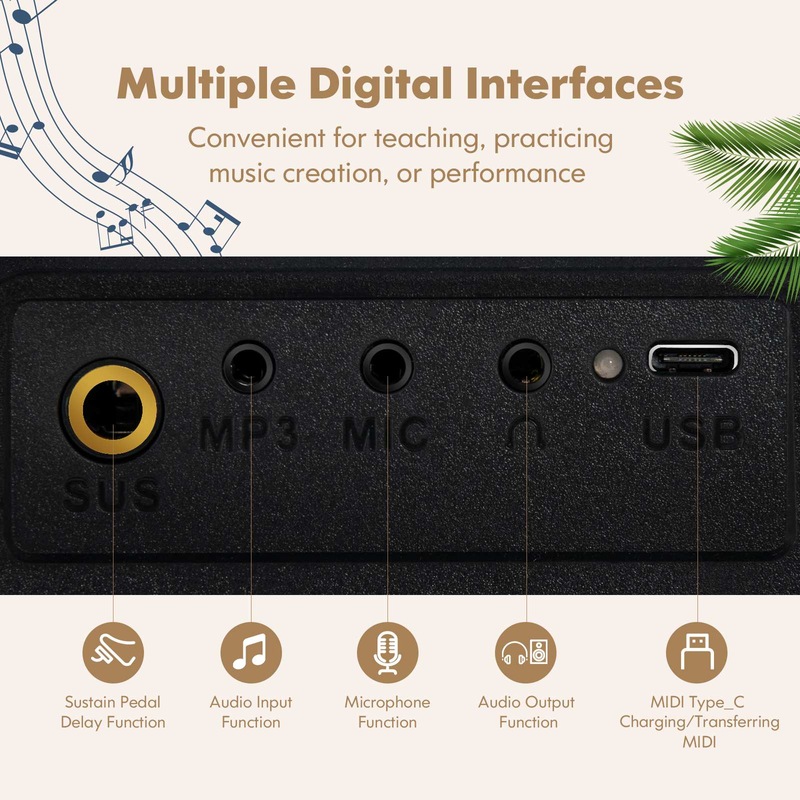 Buy Costway 88Key Lighted Electronic Piano Keyboard Electric Digital